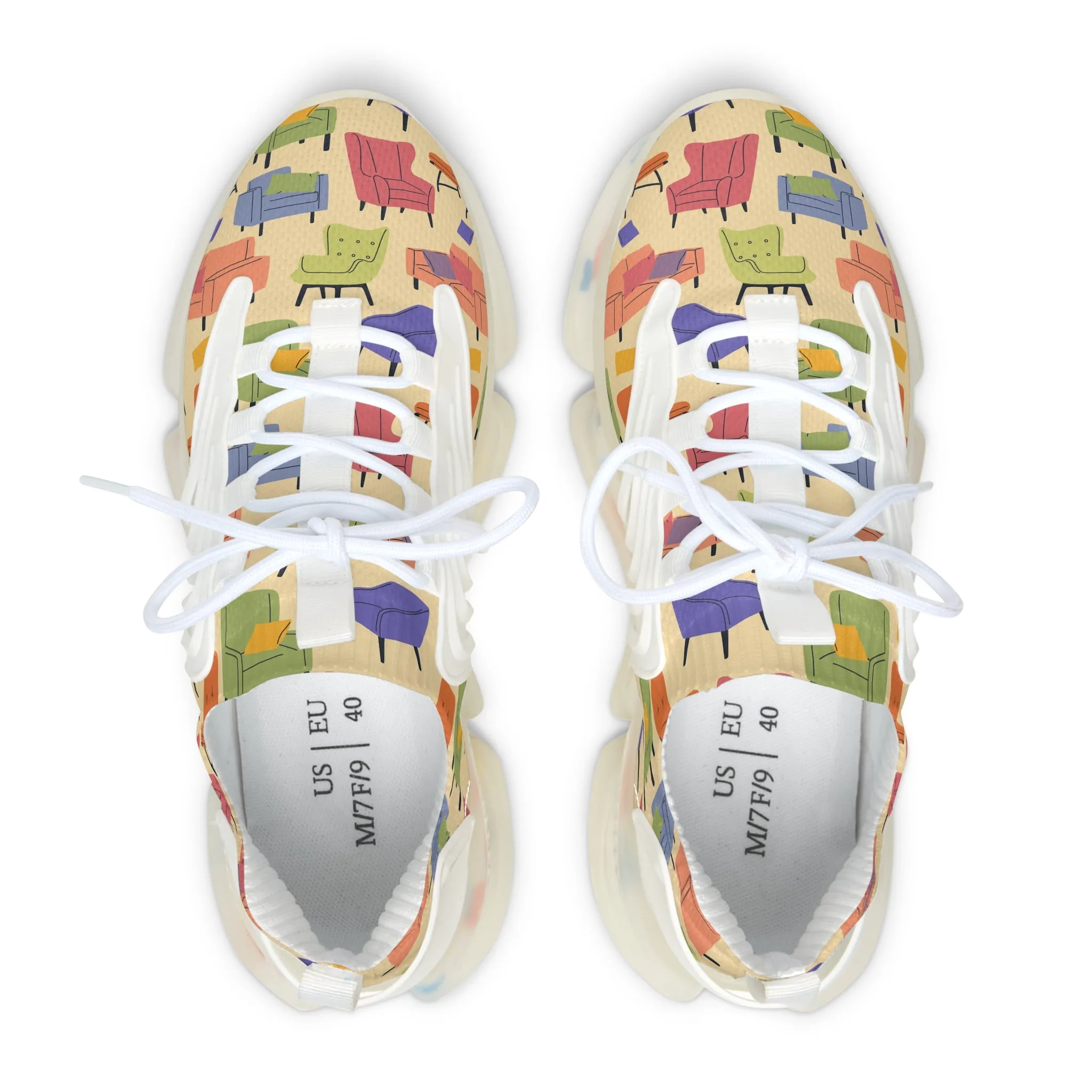 Colorful Chairs Women's Mesh Sneakers