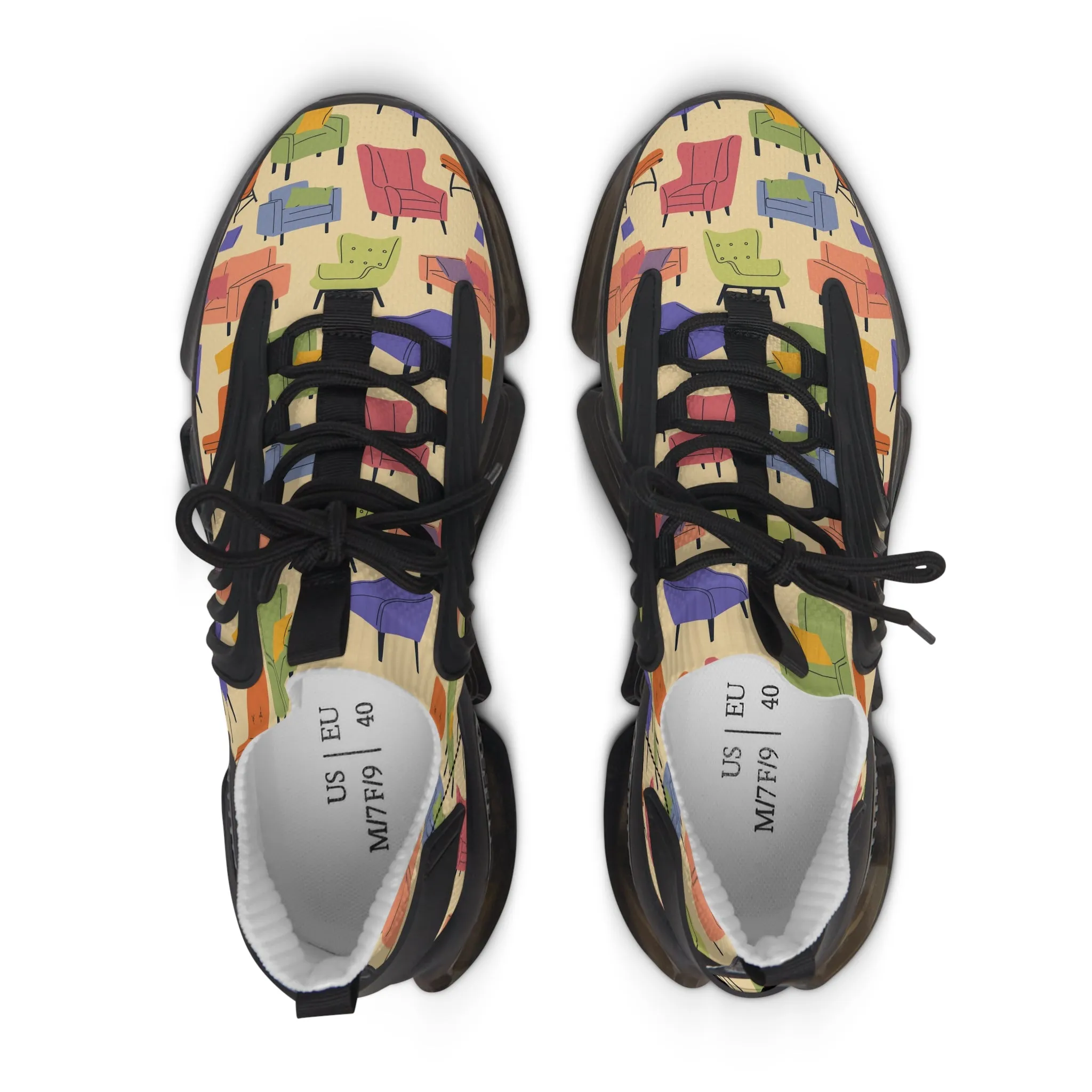 Colorful Chairs Women's Mesh Sneakers