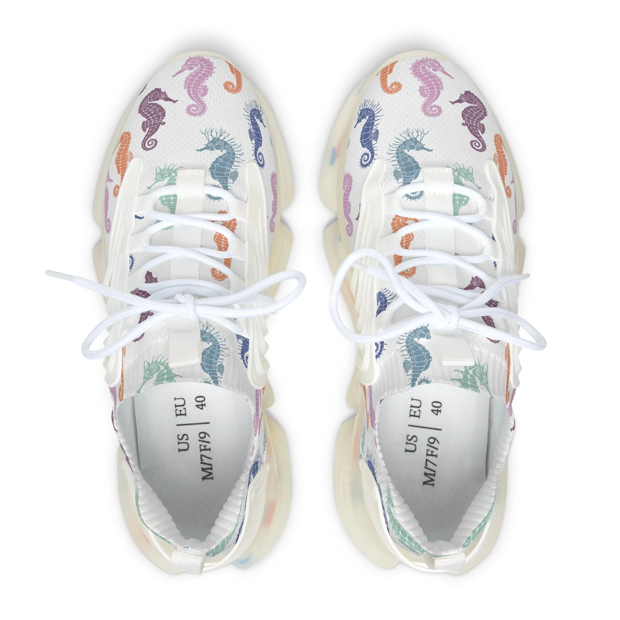 Colorful Seahorses Women's Mesh Sneakers
