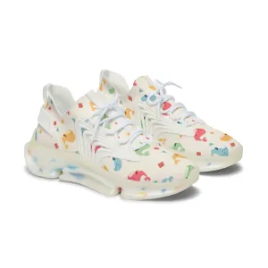 Colorful Whales Women's Mesh Sneakers