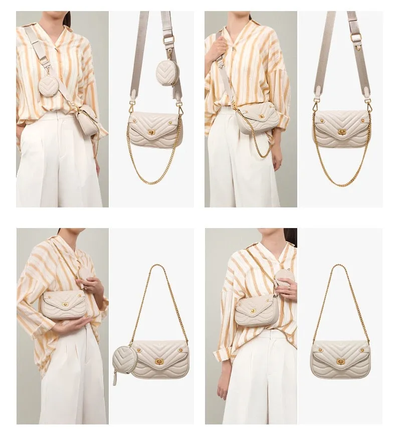 Convertible Small Flap Crossbody Shoulder Bag