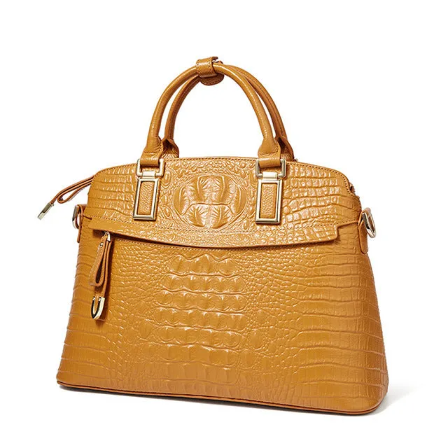 Crocodile Leather Women Small Handbags Luxury Designer 100% Genuine Leather