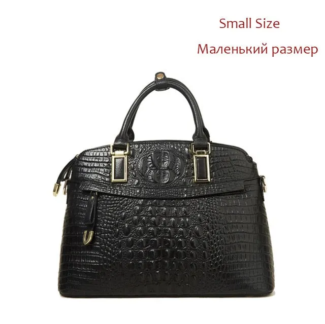 Crocodile Leather Women Small Handbags Luxury Designer 100% Genuine Leather