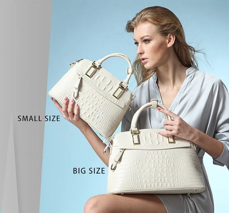 Crocodile Leather Women Small Handbags Luxury Designer 100% Genuine Leather