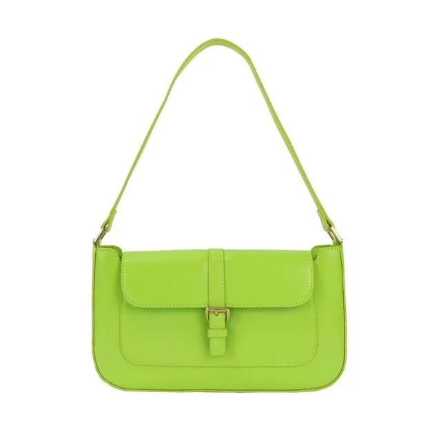 Crocodile Pattern Leather Shoulder Bag Female