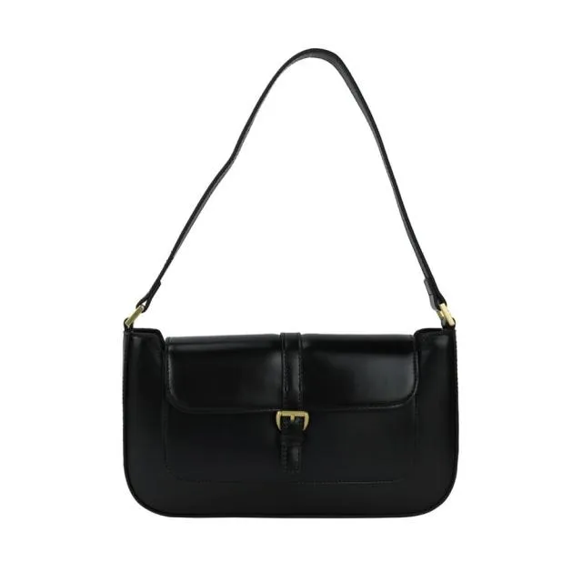 Crocodile Pattern Leather Shoulder Bag Female