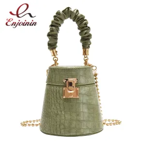 Crocodile Pattern Small Bucket Bag Crossbody Bags For Women 2021