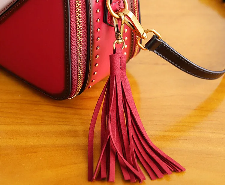 Cube Bag Women Leather Crossbody Bags Shoulder Bag Purses for Women