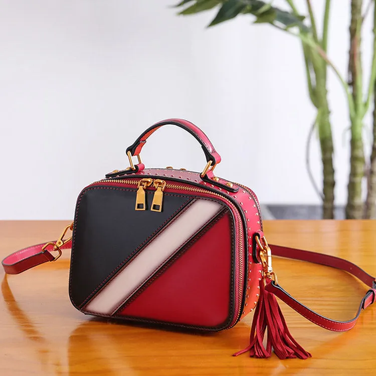 Cube Bag Women Leather Crossbody Bags Shoulder Bag Purses for Women