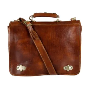 Delamore Brown Leather Messenger Bag