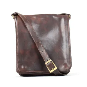 Delamore Mid Town Dark Brown Leather Shoulder Bag