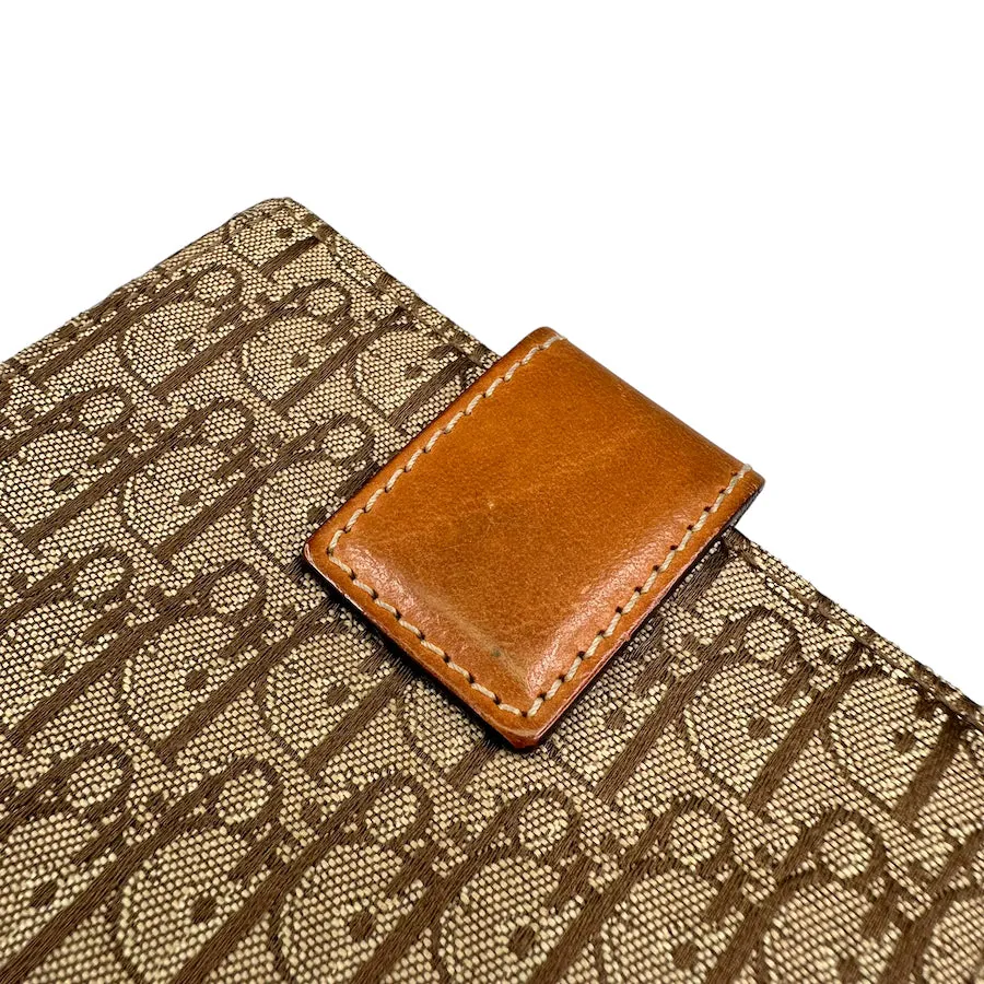 DIOR 2003 'STREET CHIC' TROTTER CANVAS WALLET BEIGE/LIGHT BROWN