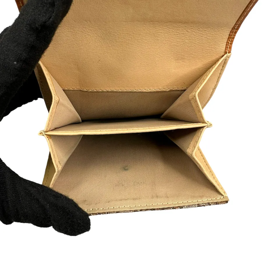 DIOR 2003 'STREET CHIC' TROTTER CANVAS WALLET BEIGE/LIGHT BROWN