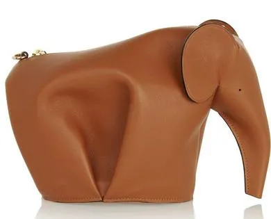 Elephant Mini Bag - Blue, Stone Blue, Turquoise, Brown