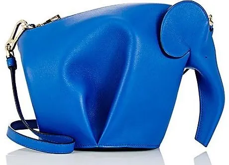 Elephant Mini Bag - Blue, Stone Blue, Turquoise, Brown