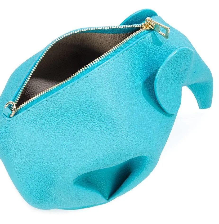 Elephant Mini Bag - Blue, Stone Blue, Turquoise, Brown