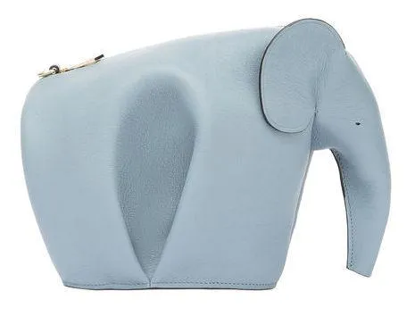 Elephant Mini Bag - Blue, Stone Blue, Turquoise, Brown