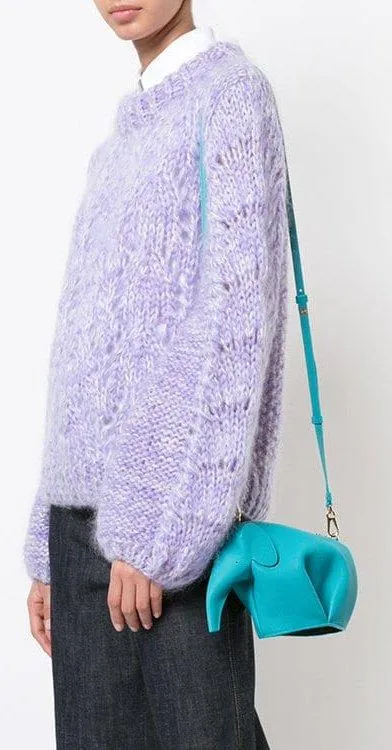 Elephant Mini Bag - Blue, Stone Blue, Turquoise, Brown