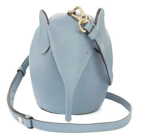 Elephant Mini Bag - Blue, Stone Blue, Turquoise, Brown