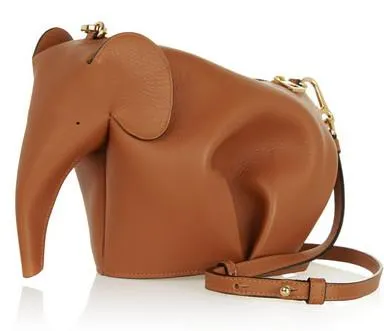 Elephant Mini Bag - Blue, Stone Blue, Turquoise, Brown