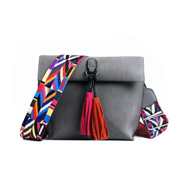 EXCELSIOR Women's Bag Scrub PU Crossbody Bags Luxury Handbags Women Bags Designer bolso mujer Colorful Strap sac a main femme