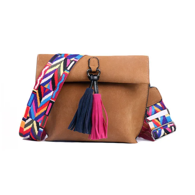 EXCELSIOR Women's Bag Scrub PU Crossbody Bags Luxury Handbags Women Bags Designer bolso mujer Colorful Strap sac a main femme