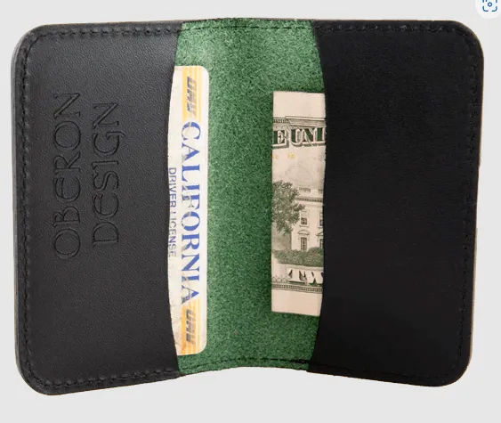 Fallen Leaves Leather Card Holder