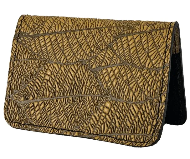 Fallen Leaves Leather Card Holder