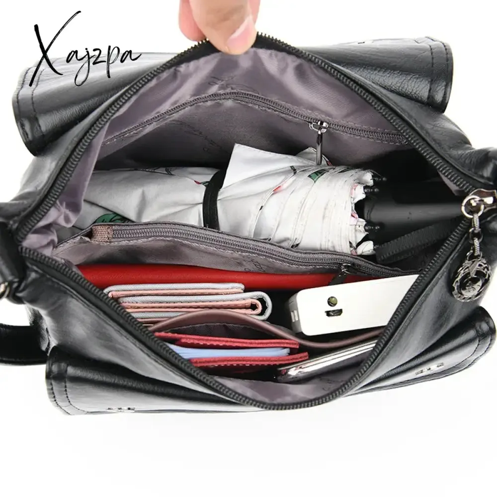Fashion Soft Leather Shoulder Bags Luxury Women Handbags Designer Brand Casual Crossbody Bags For Women Sac a Main Female