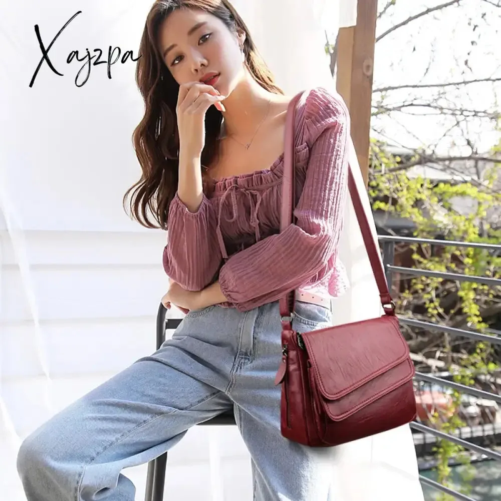 Fashion Soft Leather Shoulder Bags Luxury Women Handbags Designer Brand Casual Crossbody Bags For Women Sac a Main Female