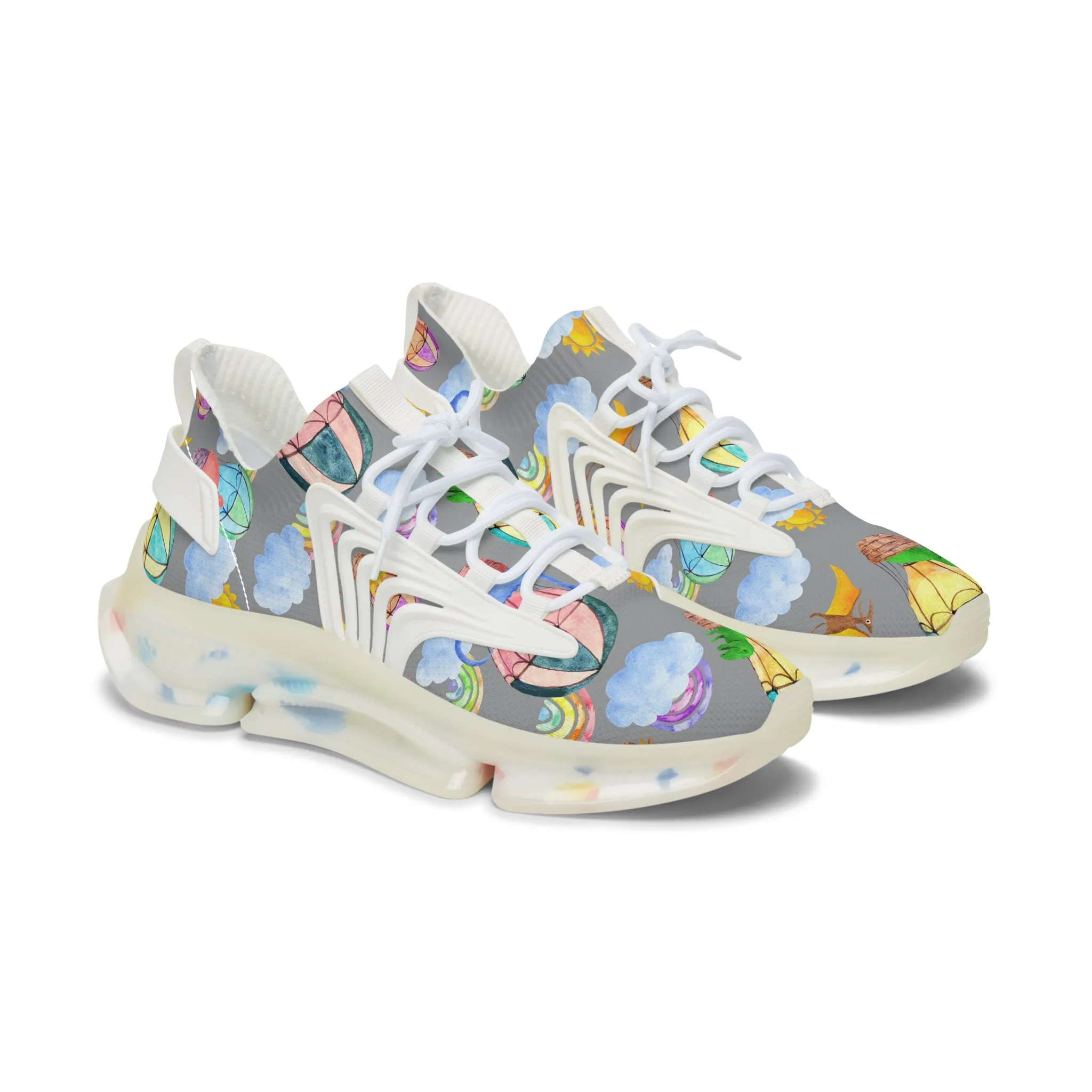 Flying Dinosaurs Women's Mesh Sneakers