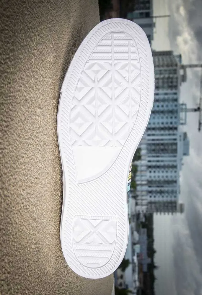 Funky Culture Pattern Print Canvas Ladies Slip On Low-Top Sneaker
