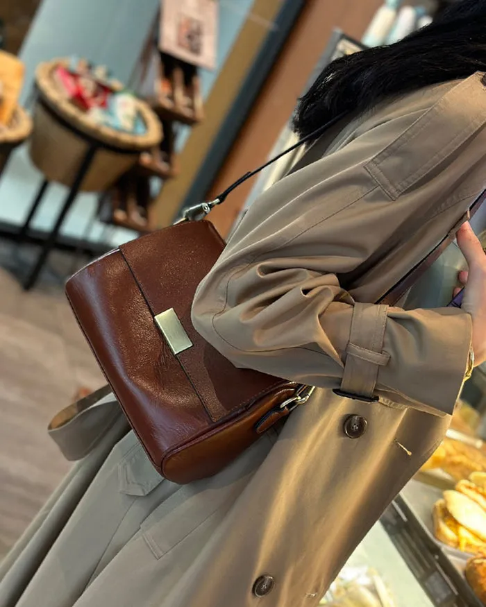 Genuine Leather Shoulder Crossbody Bag