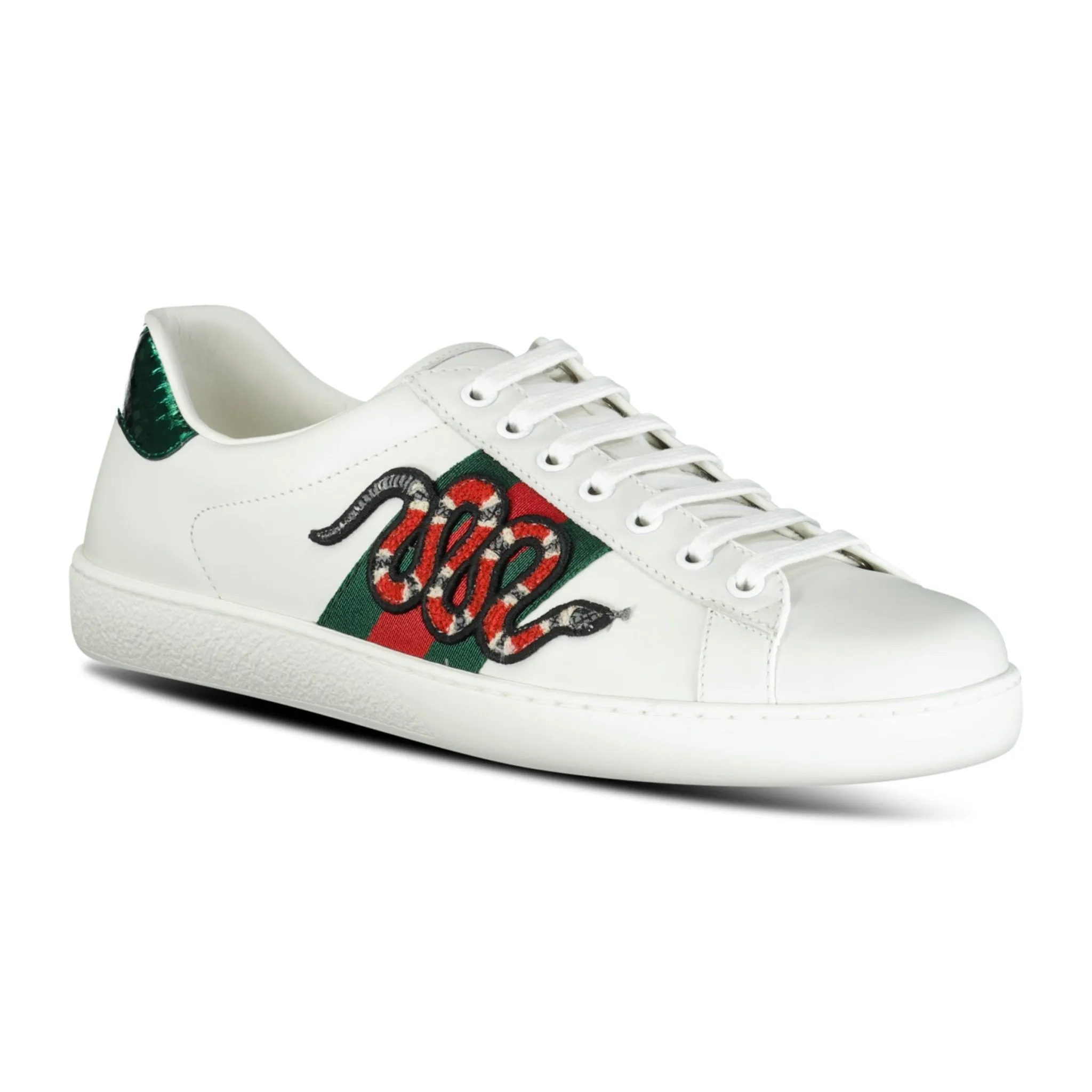 Gucci Ace Snake Logo Low Trainers