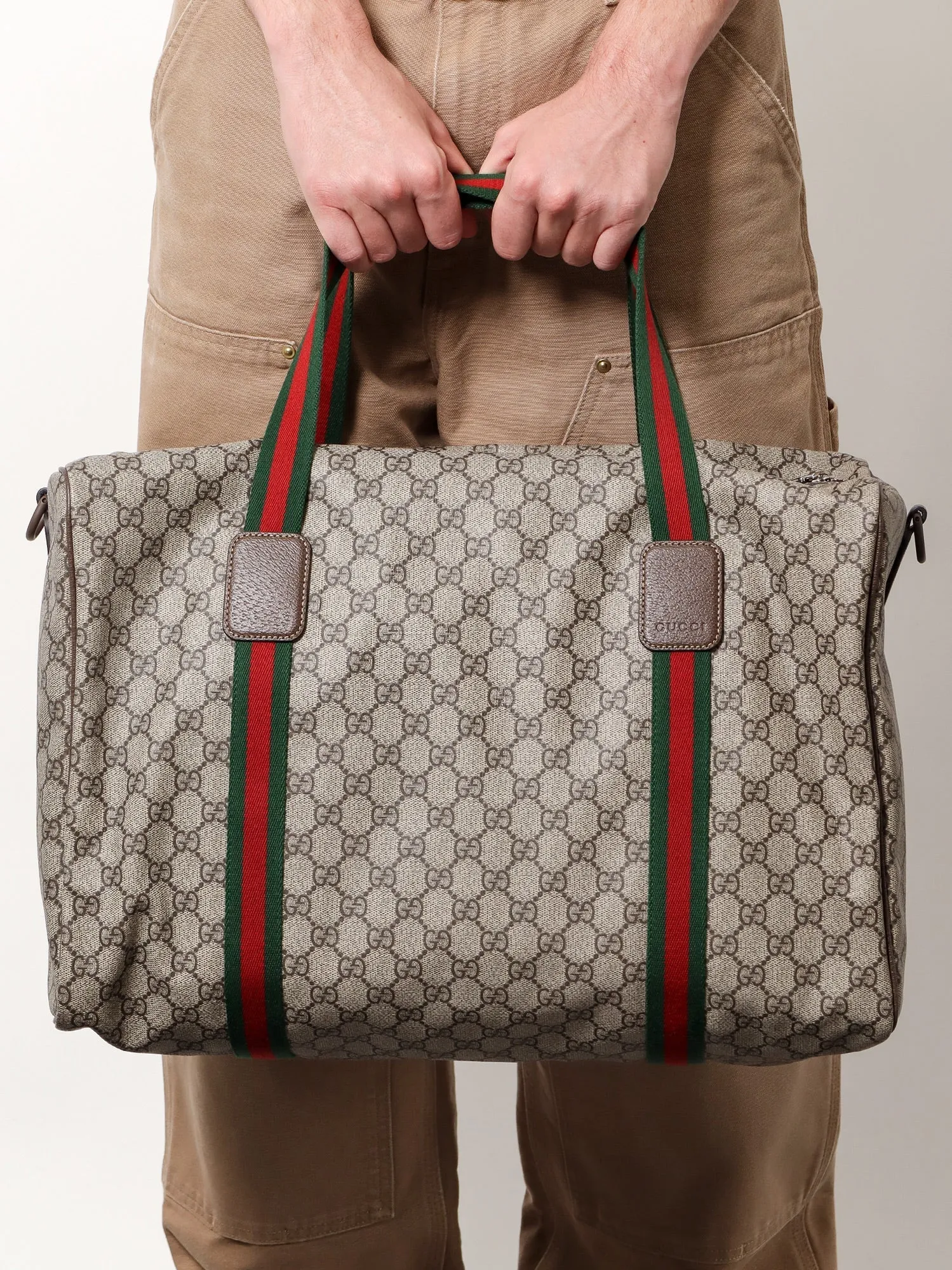 Gucci Men Gucci Beige Travel Bags