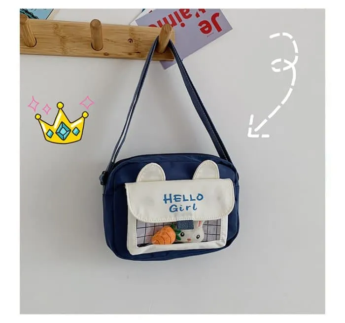 Hello Girl Rabbit Messenger Bags – Casual Outdoor Bag Canvas Handbag Women Bag #22