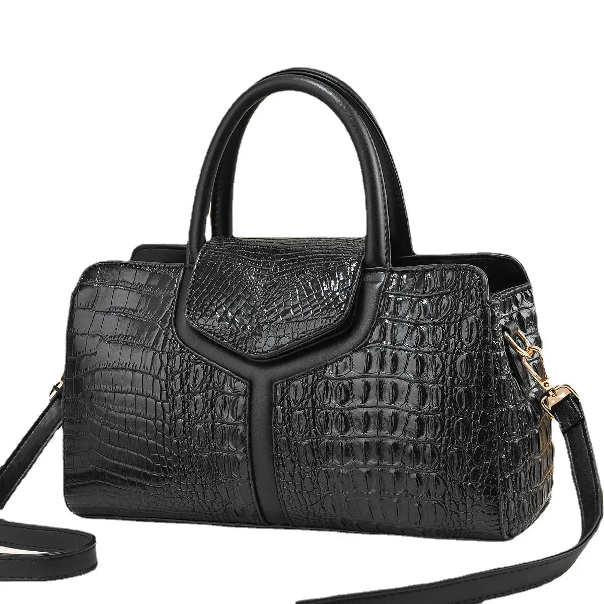 High Quality Leather Women Handbag Brand Designer Crocodile Messenger Bags