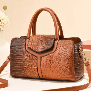 High Quality Leather Women Handbag Brand Designer Crocodile Messenger Bags