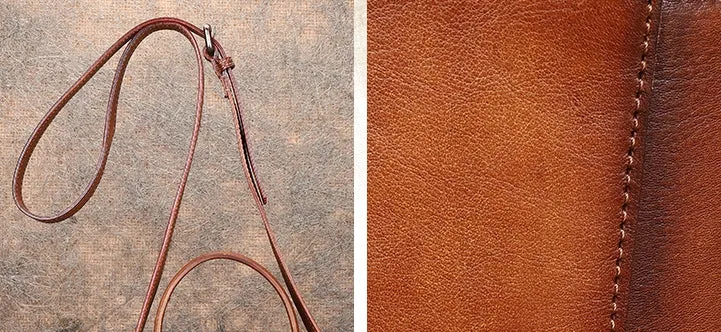 Ladies Genuine Leather Bucket Handbags Small Shoulder Bags Purses for Women