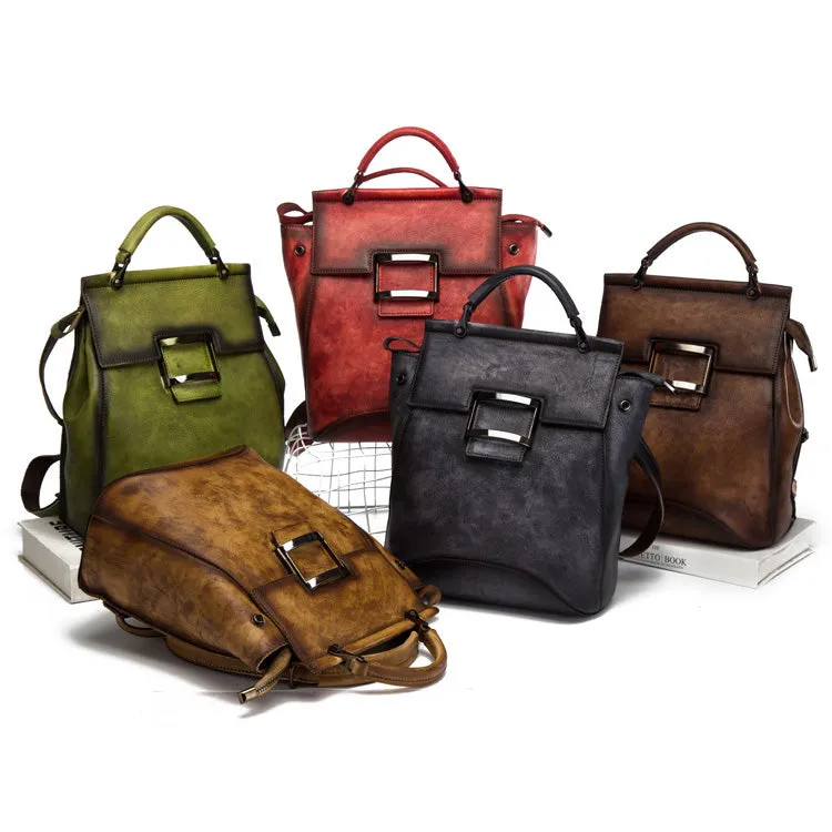Ladies Leather Backpack Purse Rucksack Shoulder Handbags For Women