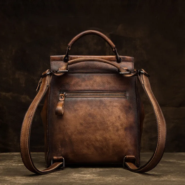 Ladies Leather Backpack Purse Rucksack Shoulder Handbags For Women