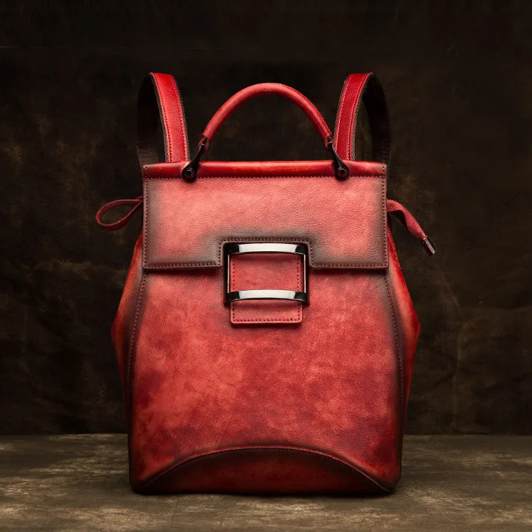 Ladies Leather Backpack Purse Rucksack Shoulder Handbags For Women