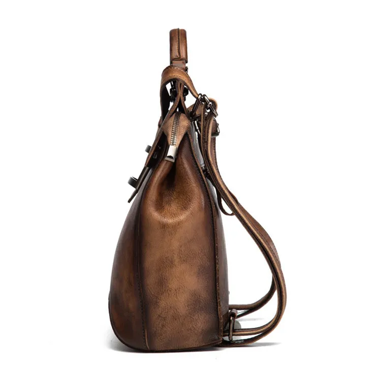 Ladies Leather Backpack Purse Rucksack Shoulder Handbags For Women