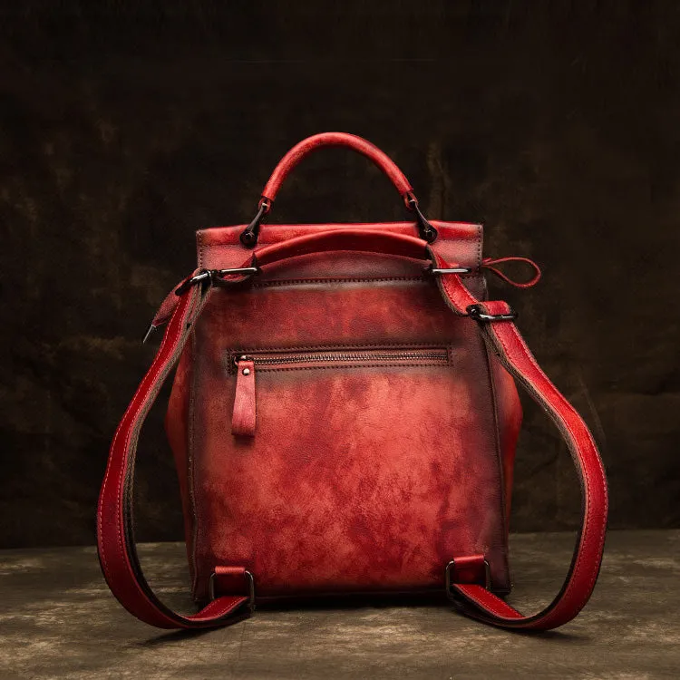 Ladies Leather Backpack Purse Rucksack Shoulder Handbags For Women