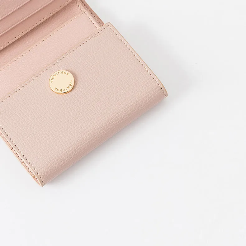Ladies Small Leather Wallet Purse Short Leather Wallets for Women