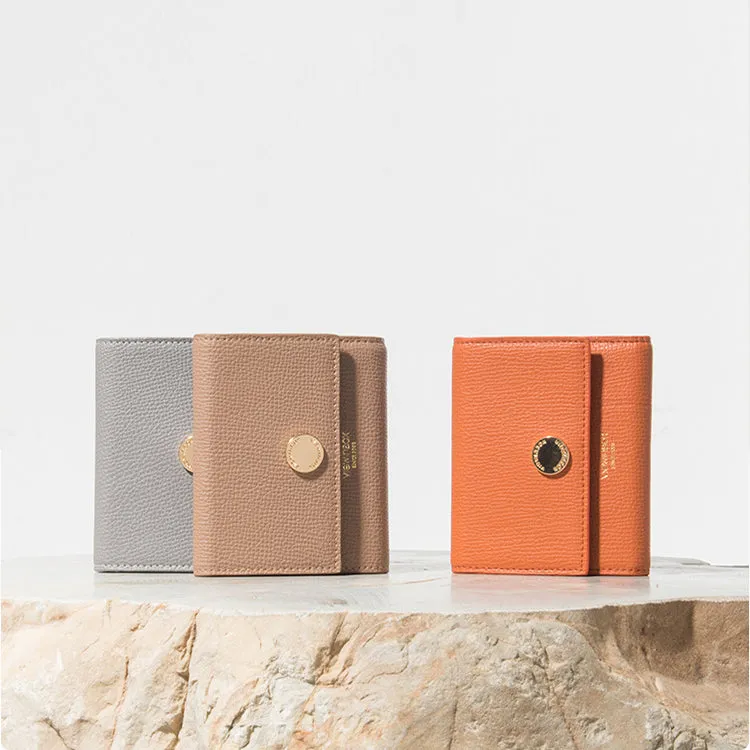 Ladies Small Leather Wallet Purse Short Leather Wallets for Women