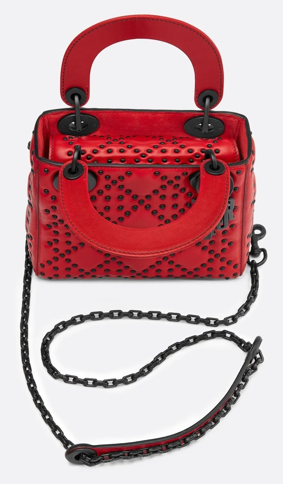 Lady Mini Ultra Red Leather Cross Body Bag