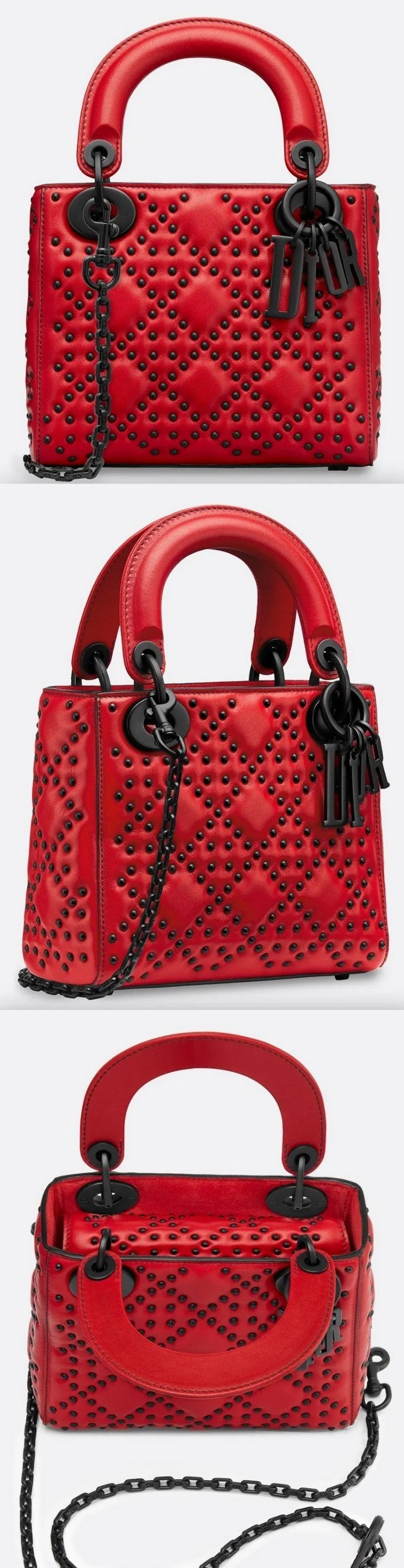 Lady Mini Ultra Red Leather Cross Body Bag