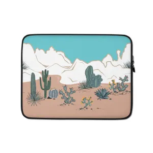 Laptop Sleeve | Midwest Cactus Computer Case | Boho Electronic Case | Computer Accessory Case Midwest Desert Computer Sleeve