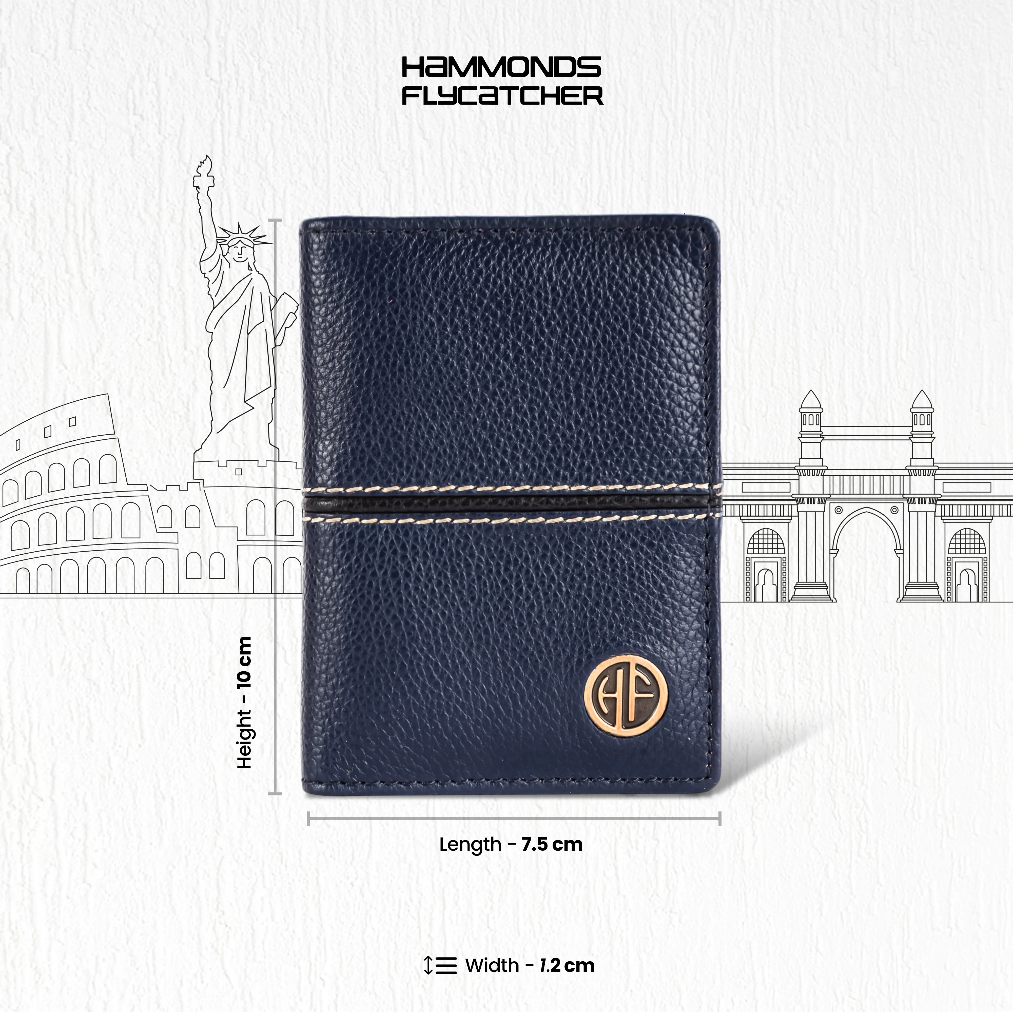 Leather Card Holder Wallet for Men and Women - Genuine Leather - Slim - RFID Protected - 6 Slots for ATM Credit/Debit Card